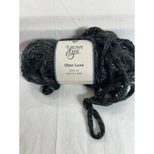 Yarn Bee Uber Luxe Yarn Charcoal  Super Bulky  6 Acrylic 42 yard
